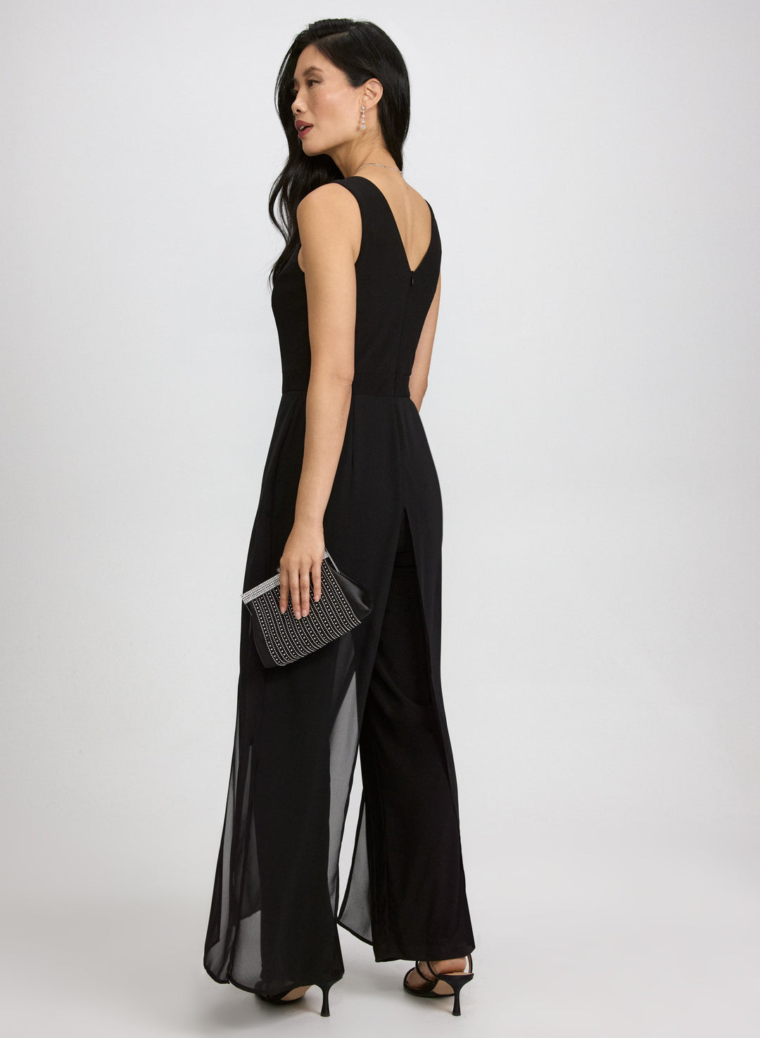 Chiffon Overlay Jumpsuit