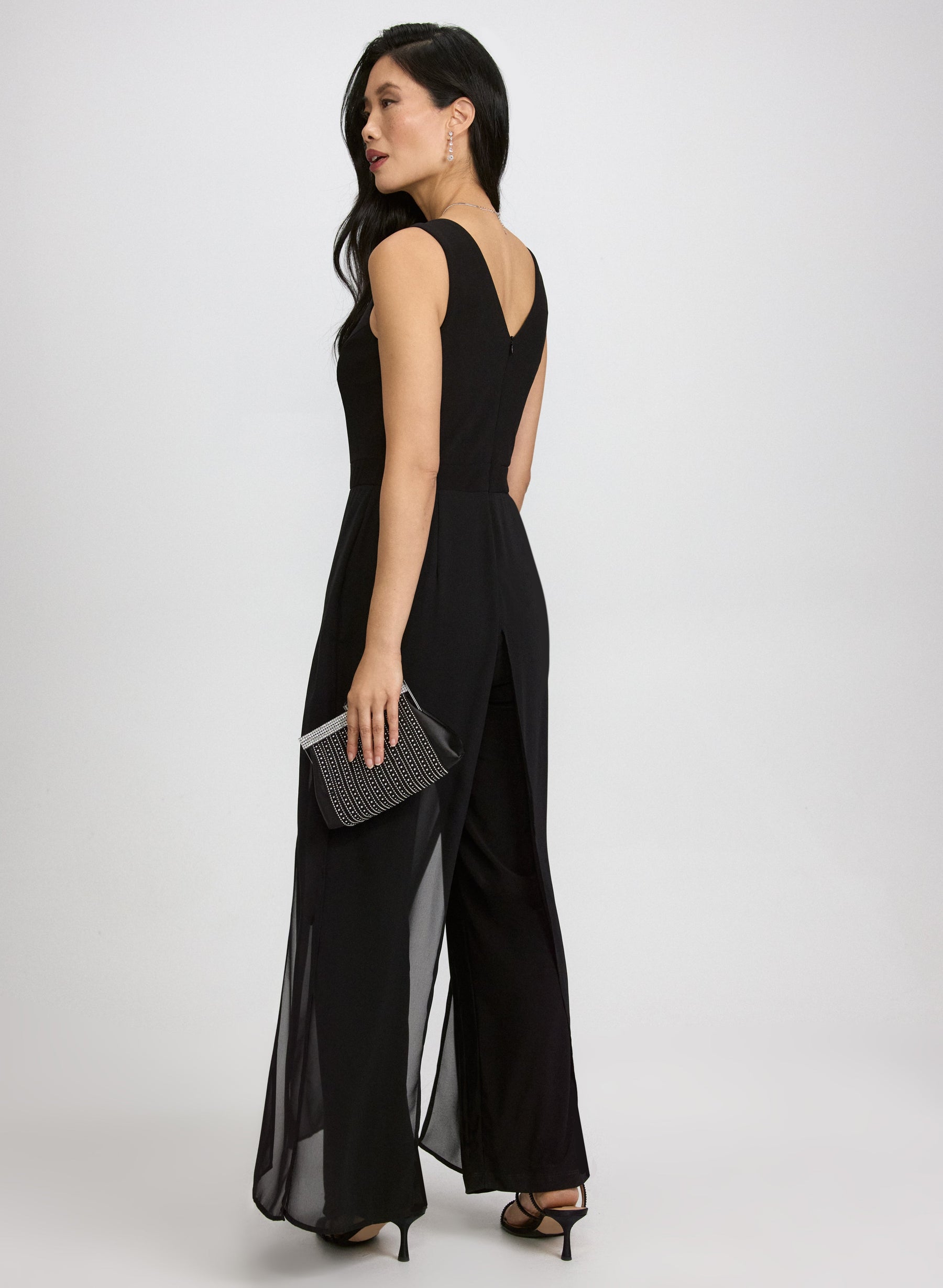 Chiffon Overlay Jumpsuit