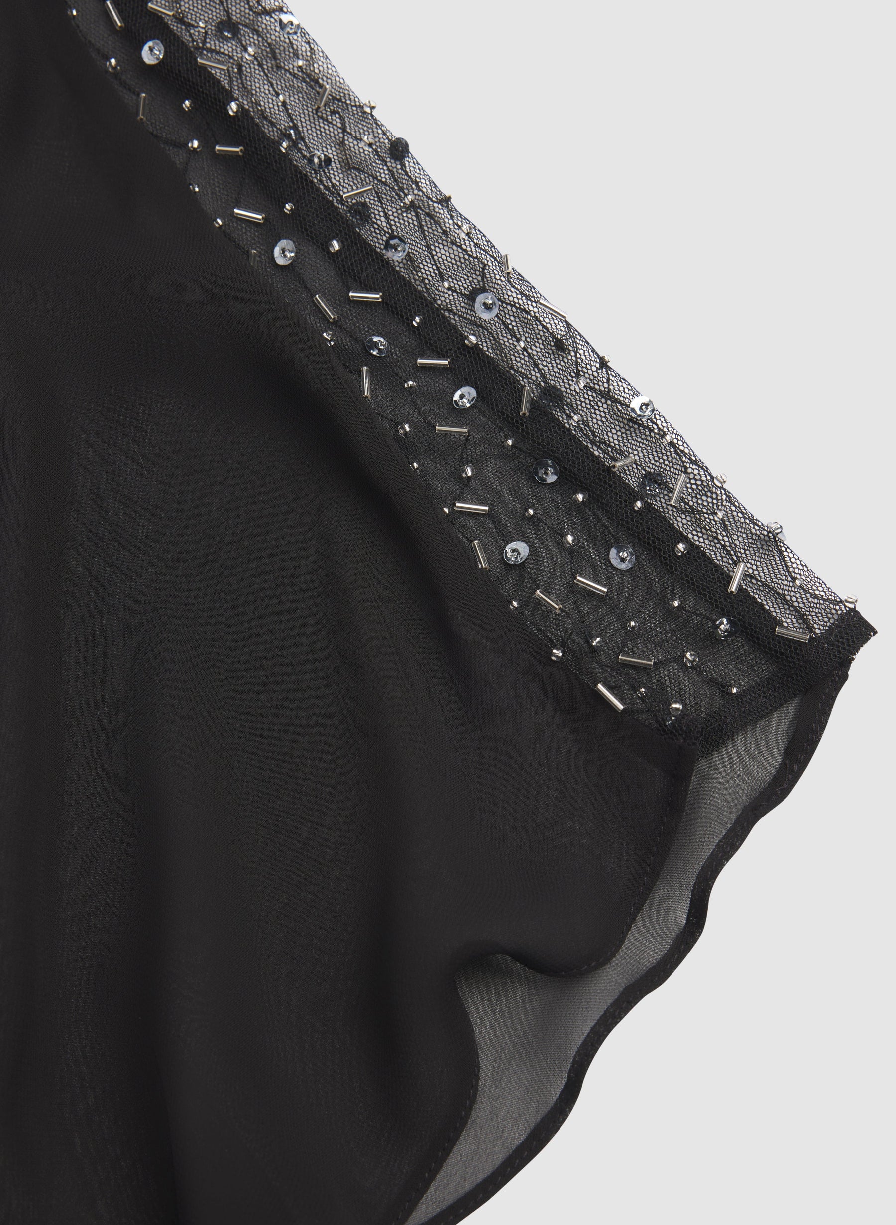 Beaded Capelet Overlay Dress