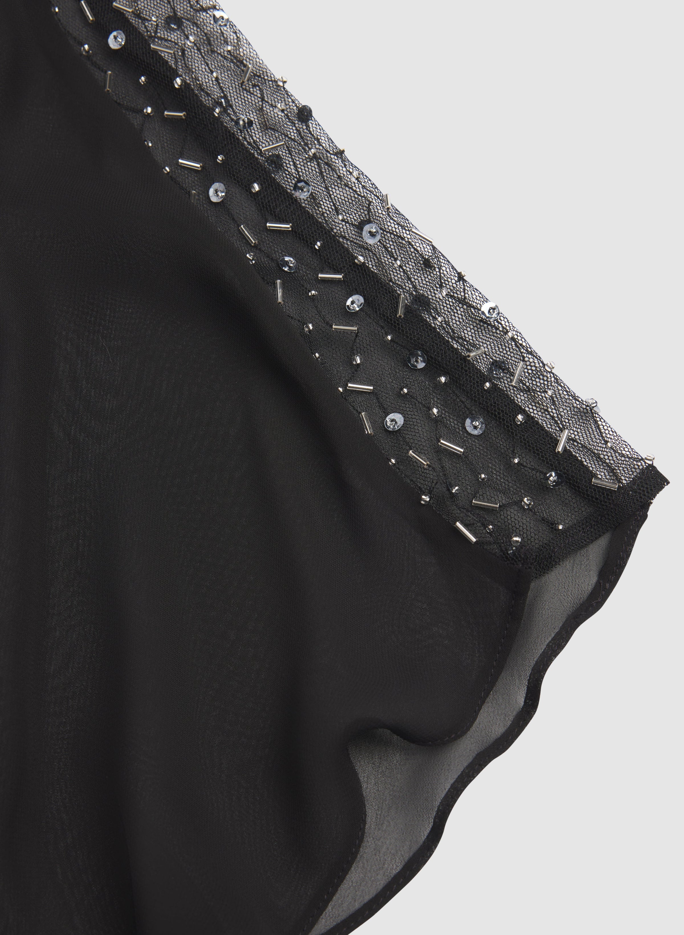 Beaded Capelet Overlay Dress