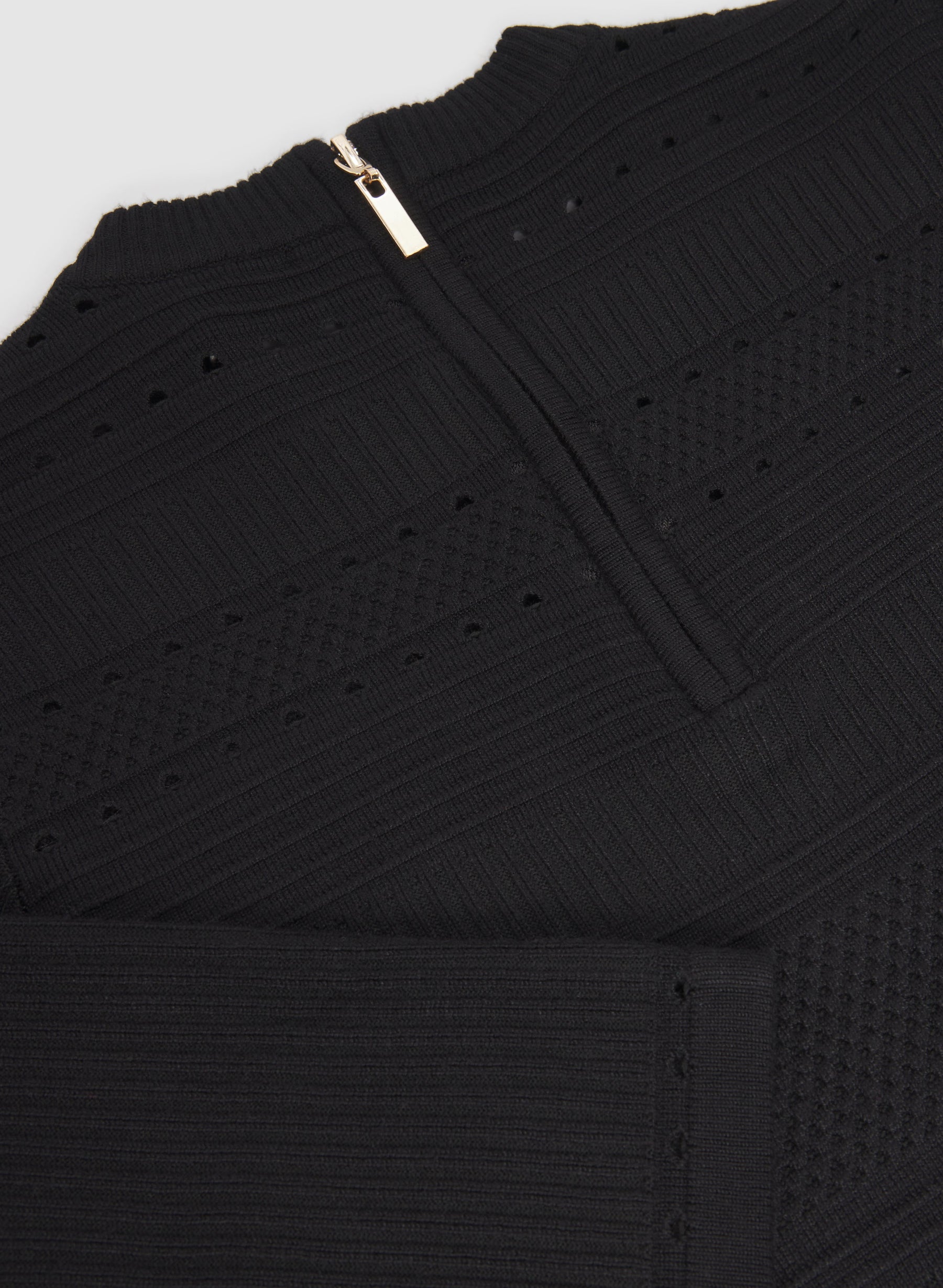 Pointelle Detail Knit Dress
