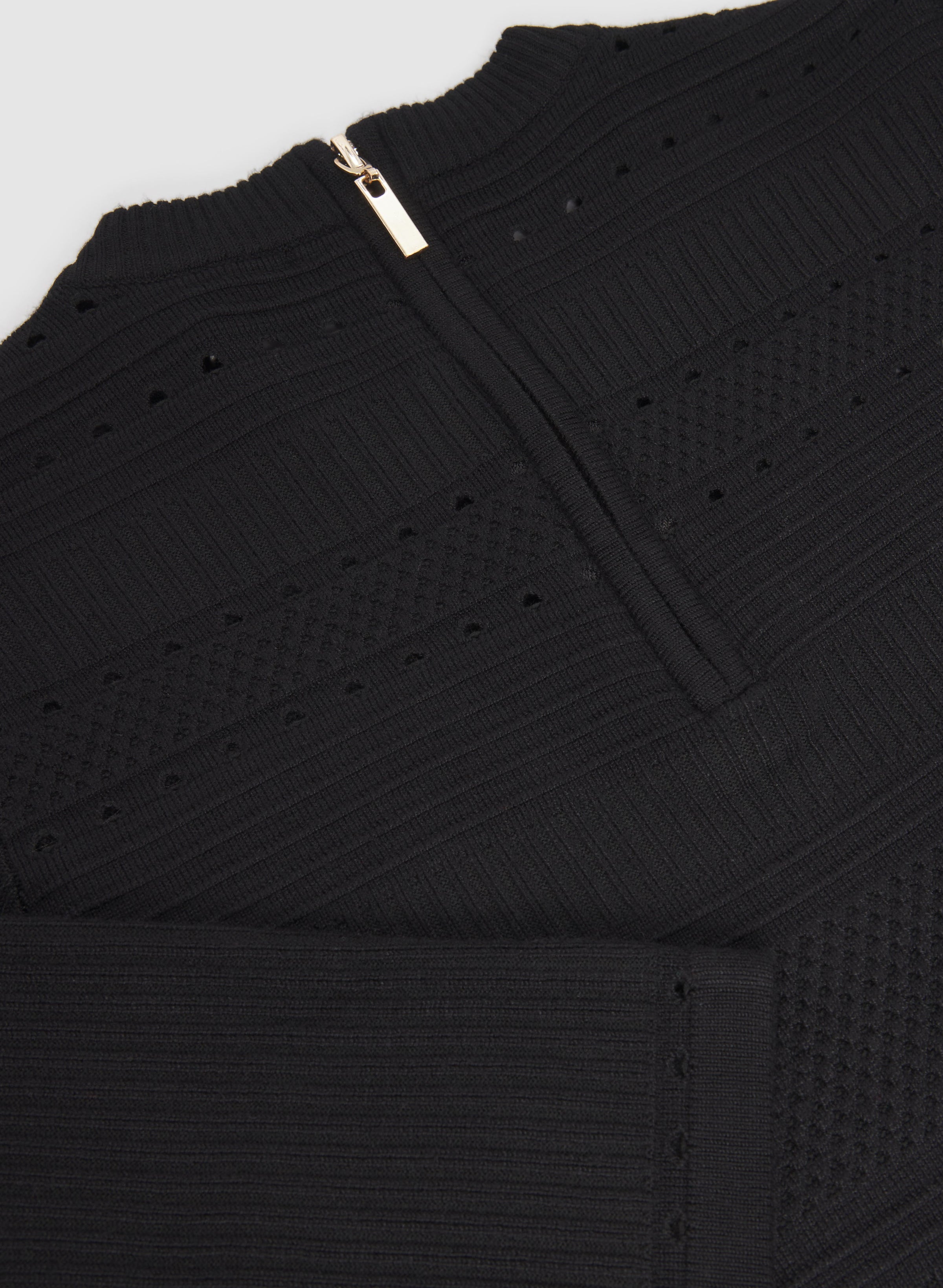 Pointelle Detail Knit Dress