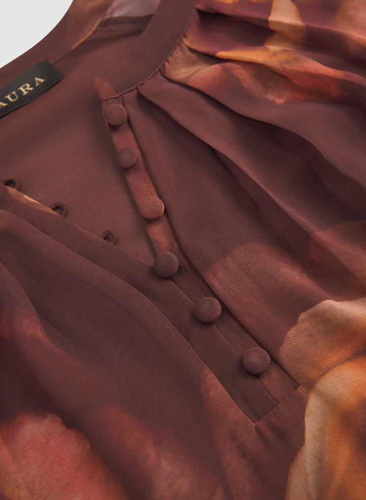 Rose Print Dress