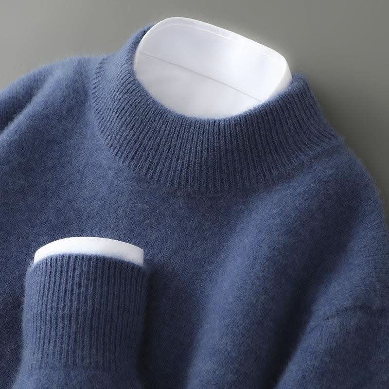 Callista | Women's Cashmere Sweater - Crew Neck Ribbed Trim Soft Knit