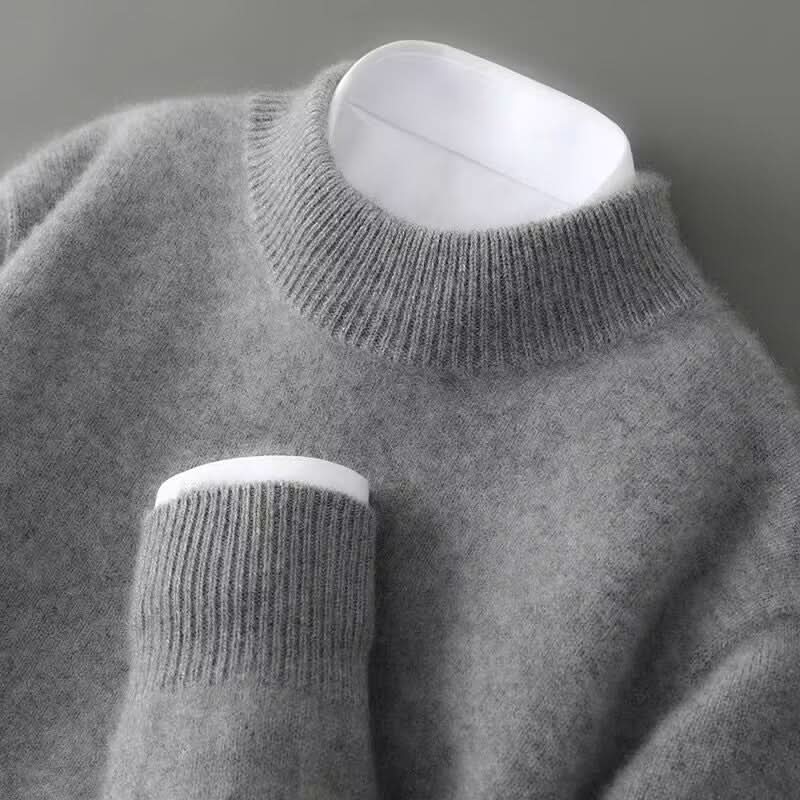 Callista | Women's Cashmere Sweater - Crew Neck Ribbed Trim Soft Knit