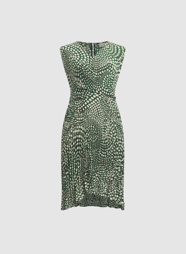 Dot Print Midi Dress