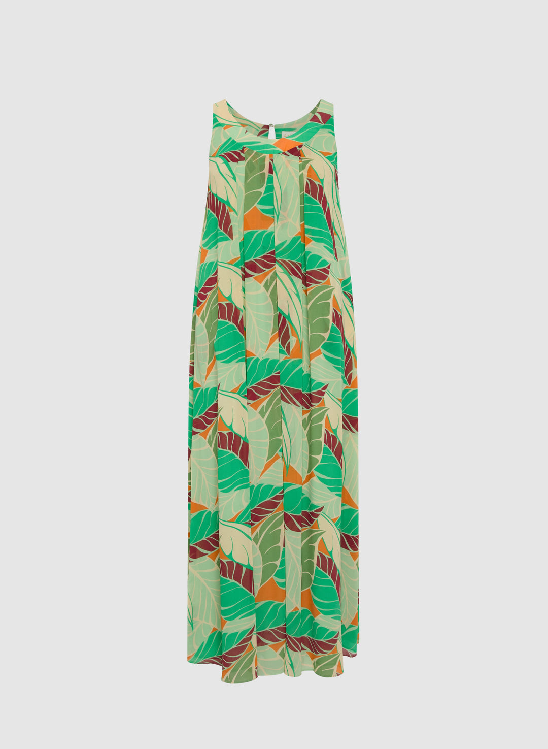 Palm Print Maxi Dress