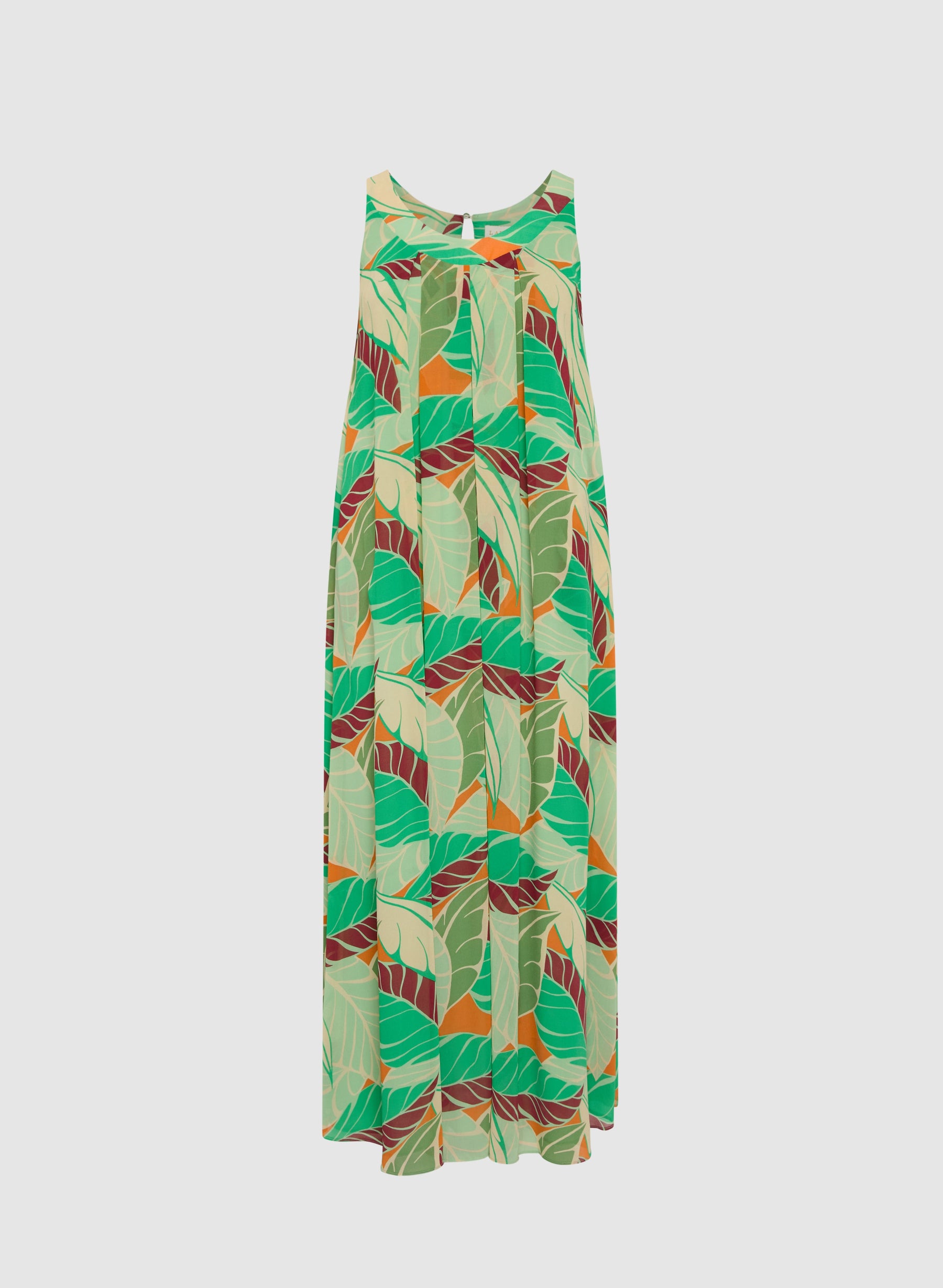 Palm Print Maxi Dress