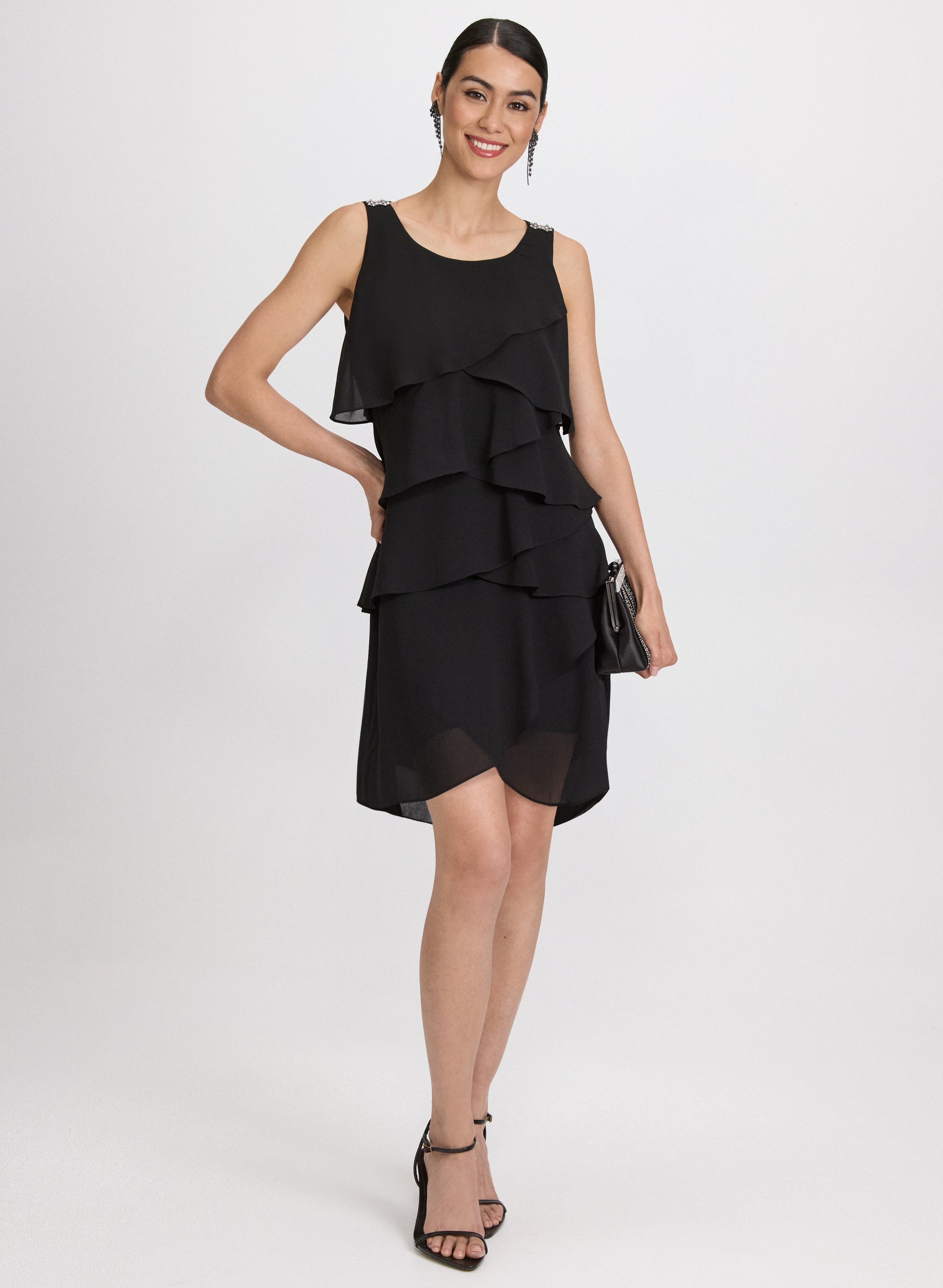 Tiered Chiffon Dress