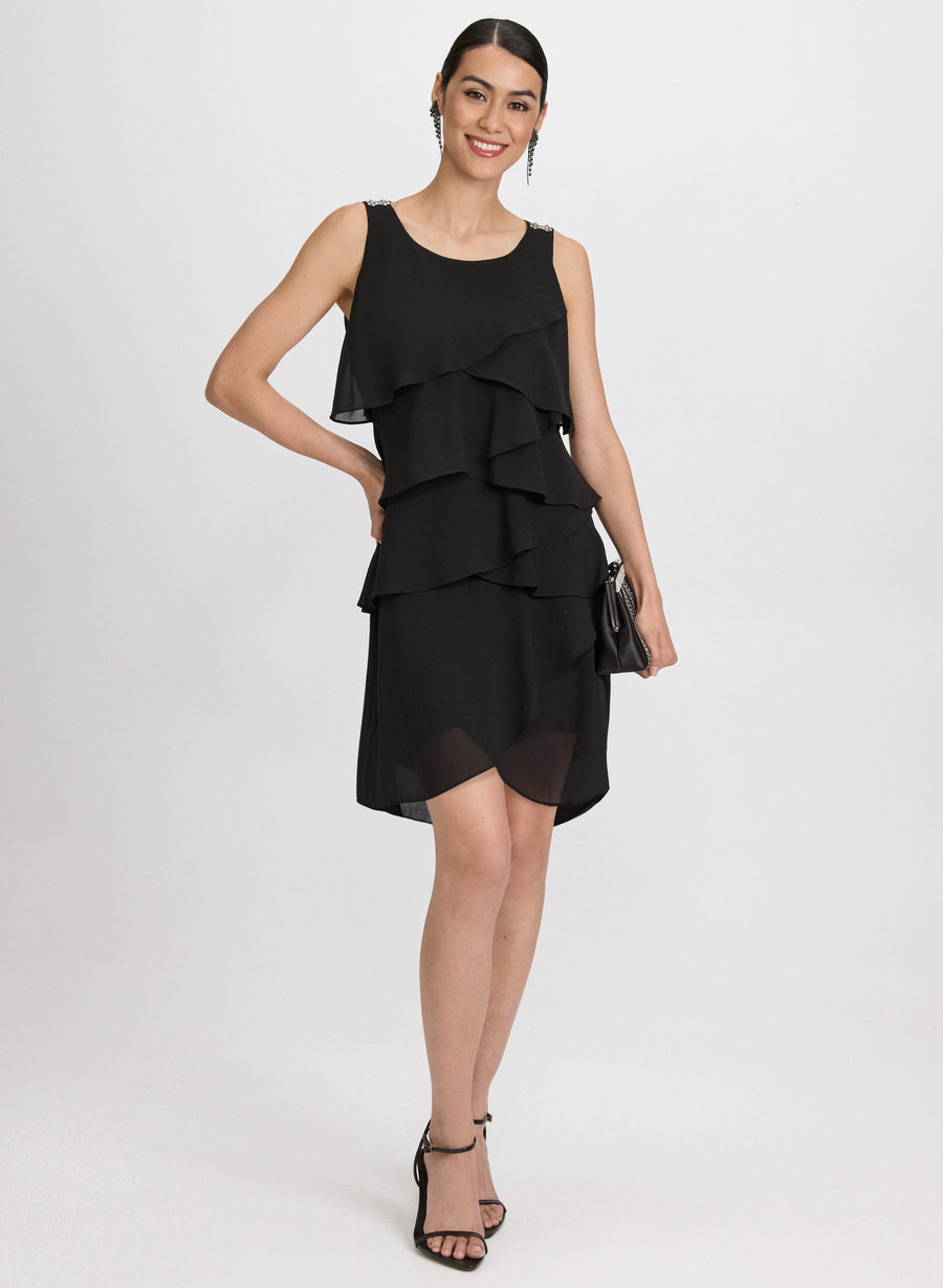 Tiered Chiffon Dress