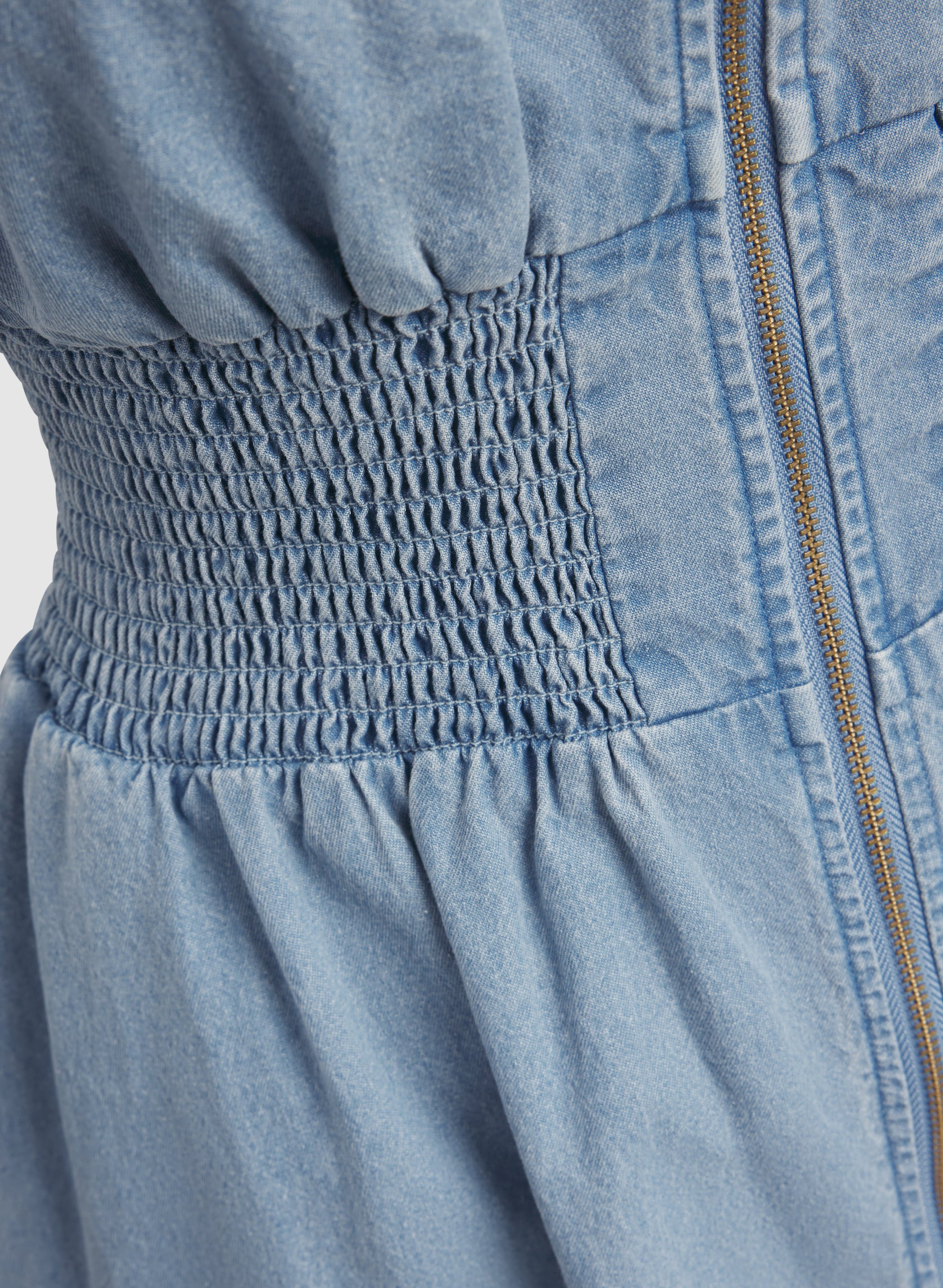 Cotton Zip-Front Dress