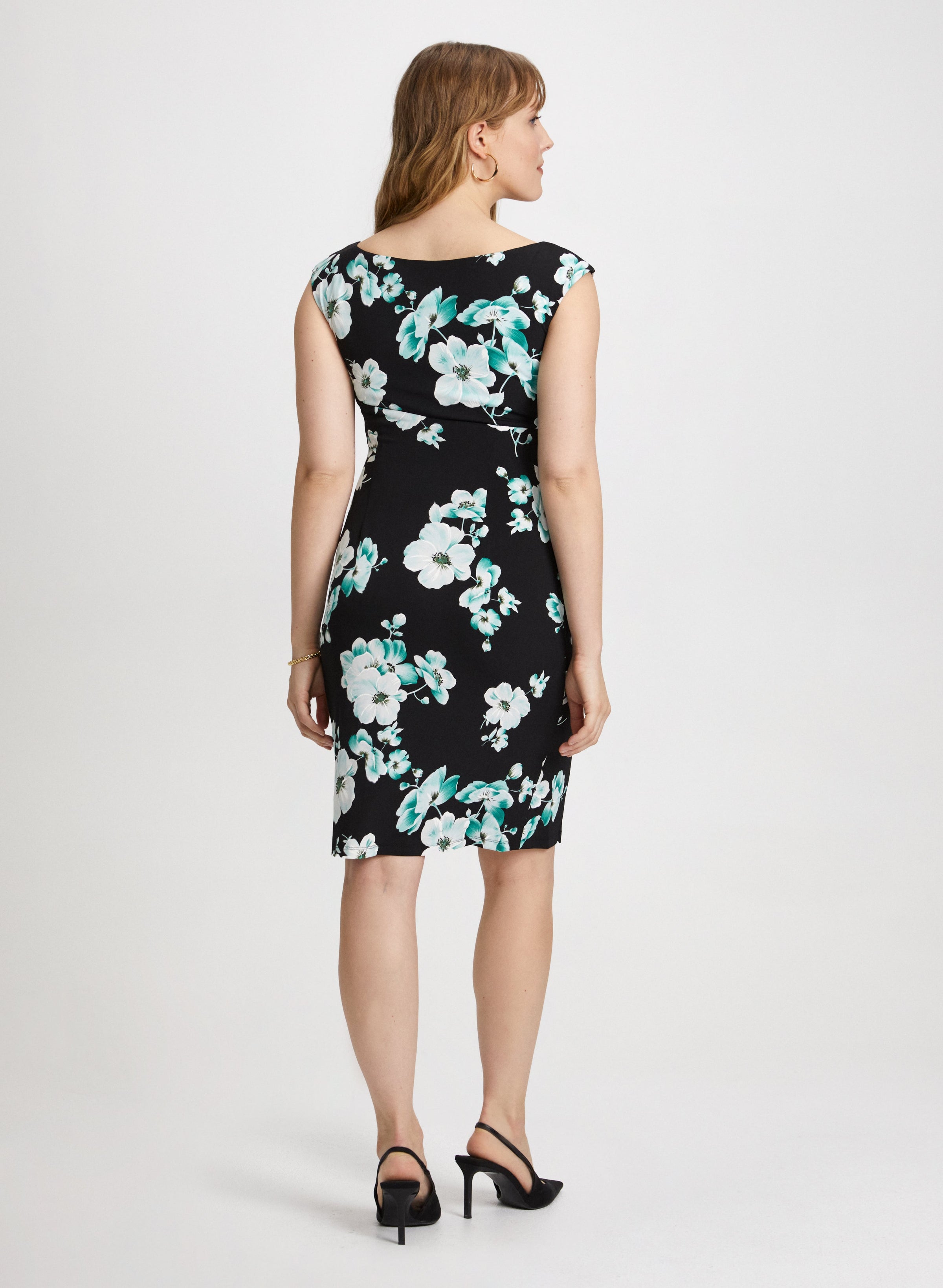 Floral Print Gathered Dress