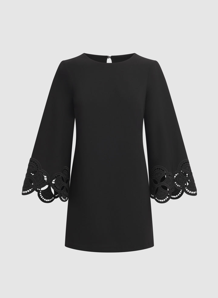 Embroidered Sleeve Dress