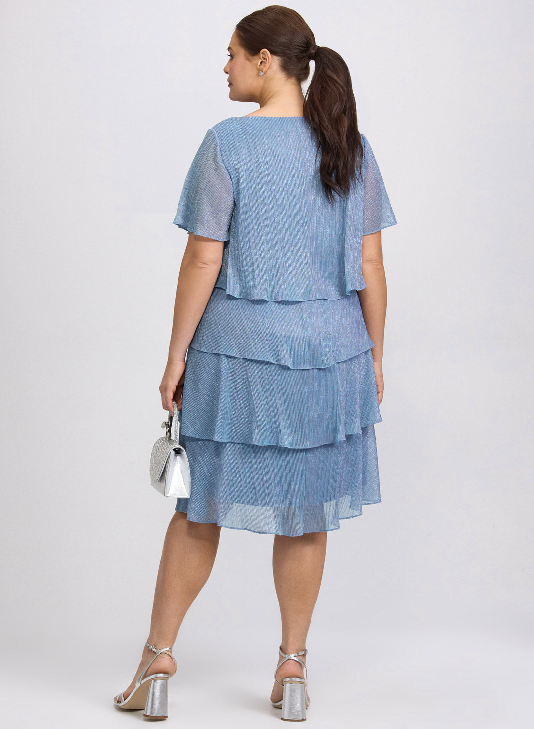 Layered Metallic Dress
