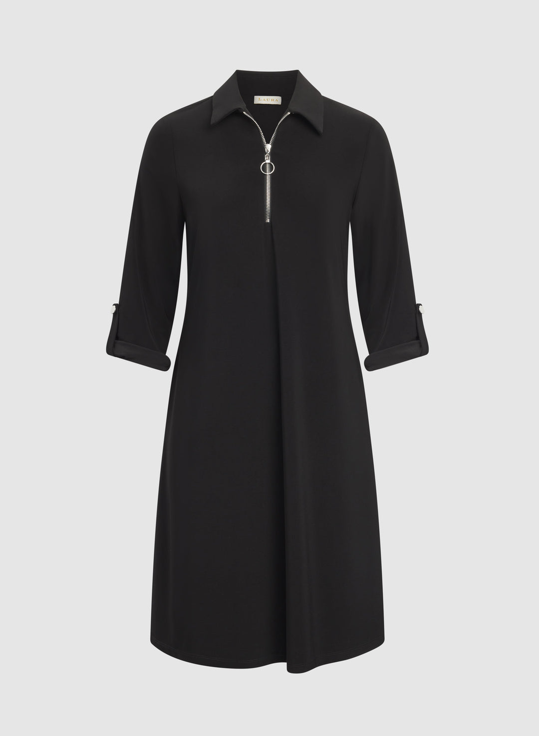 Half-Zip Jersey Dress