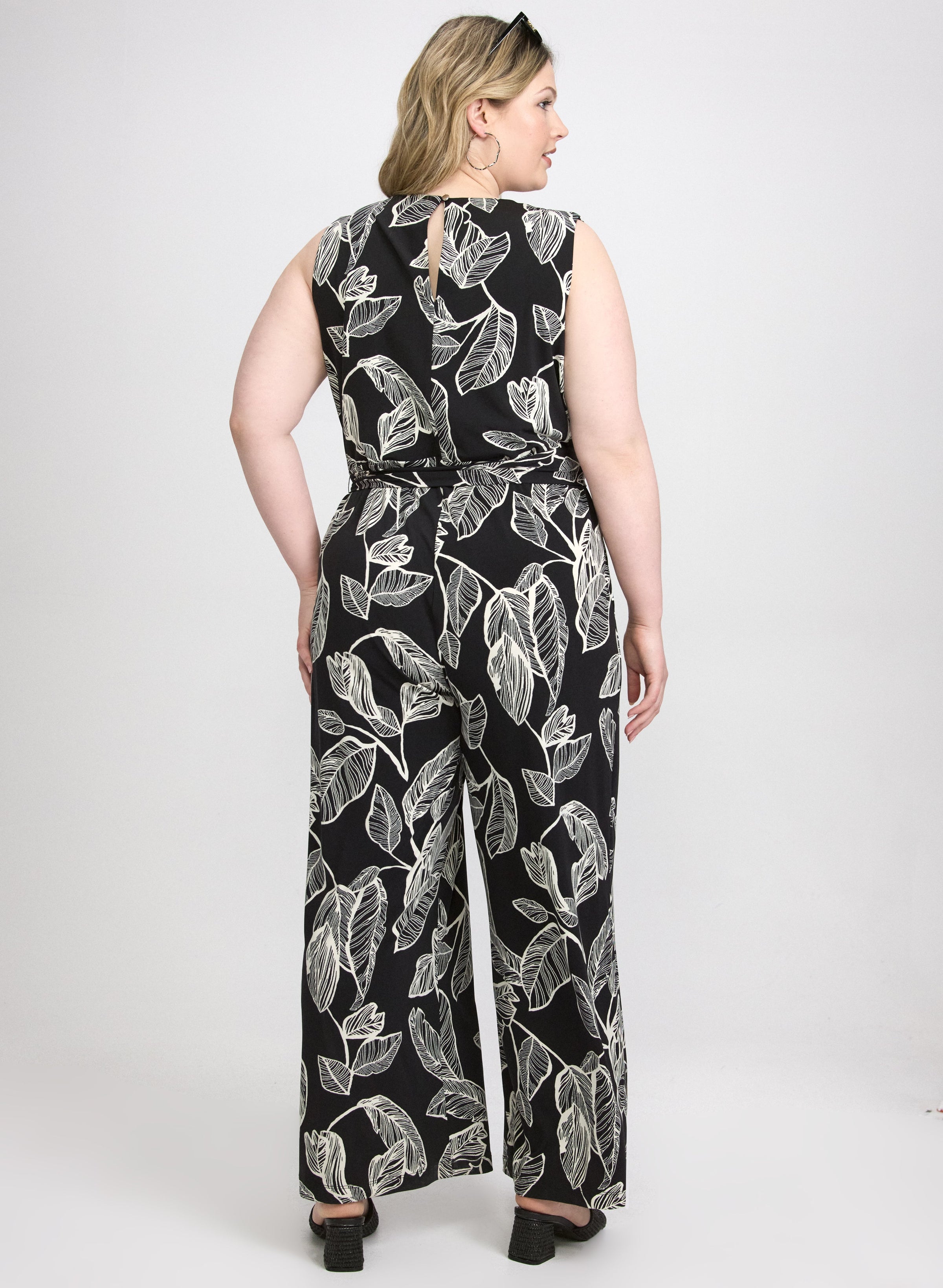 Leaf Print Jumpsuit