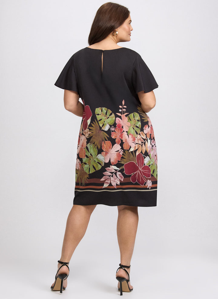 Tropical Placement Print Dress