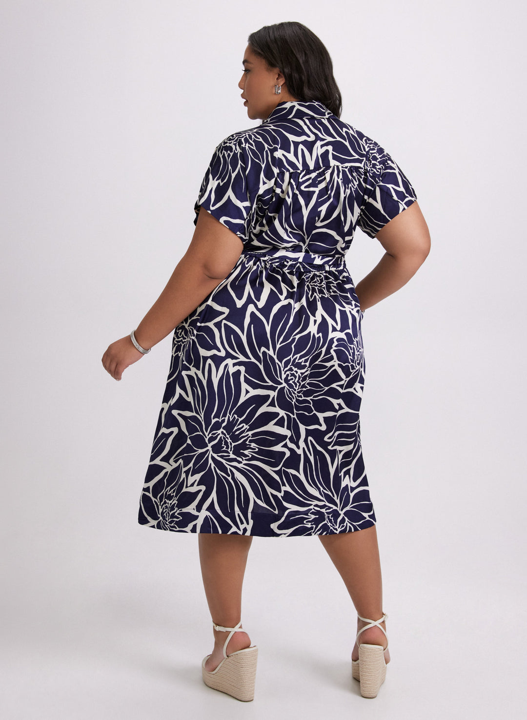 Floral Collar Day Dress