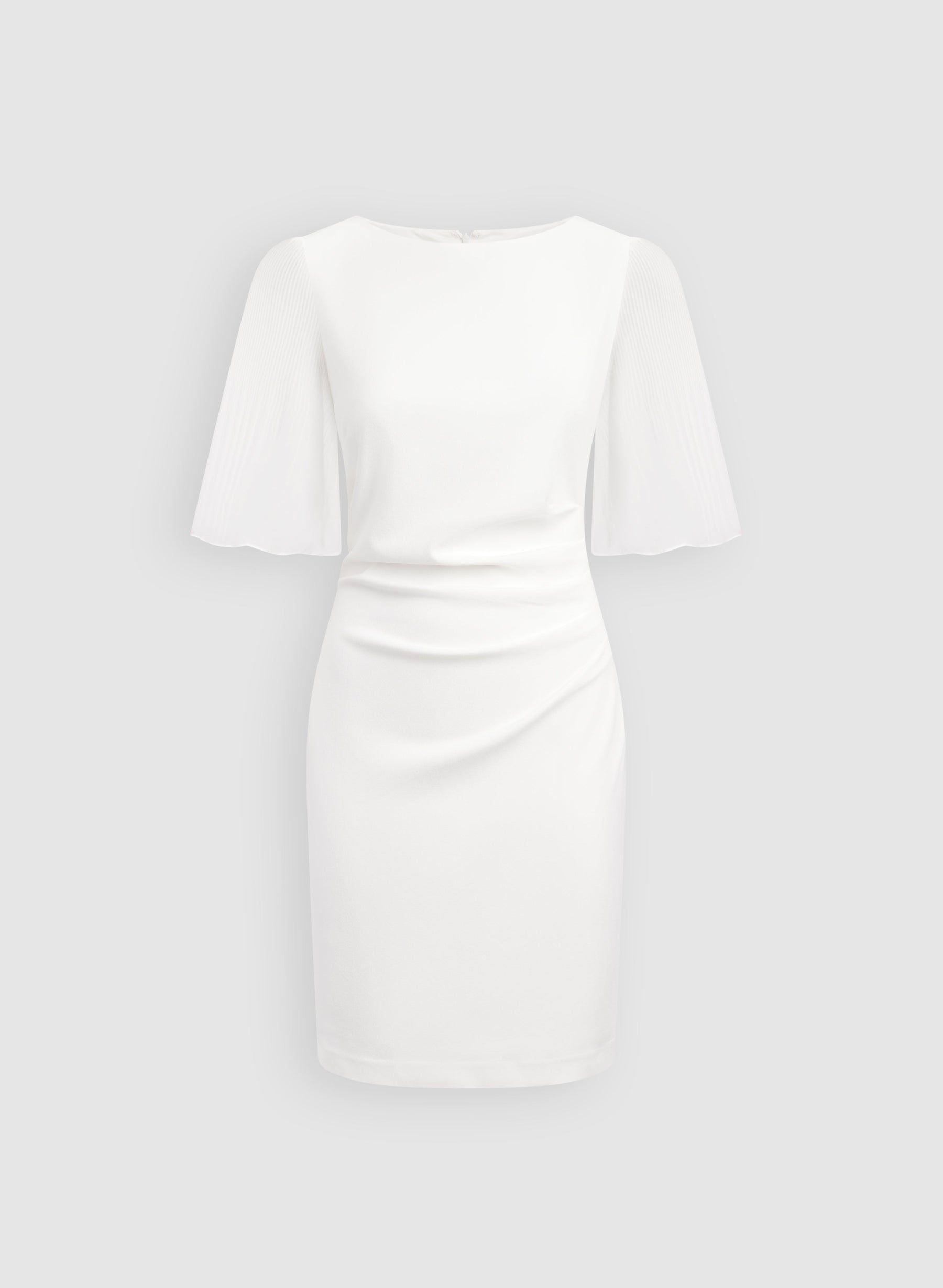 Pleated Chiffon Sleeve Dress