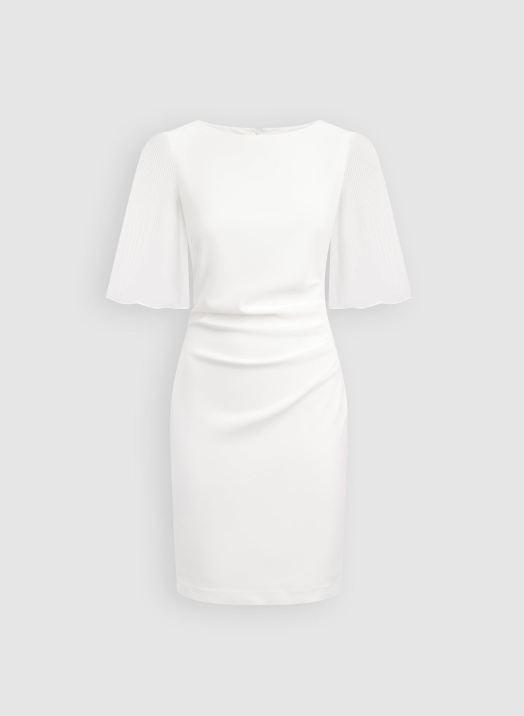 Pleated Chiffon Sleeve Dress