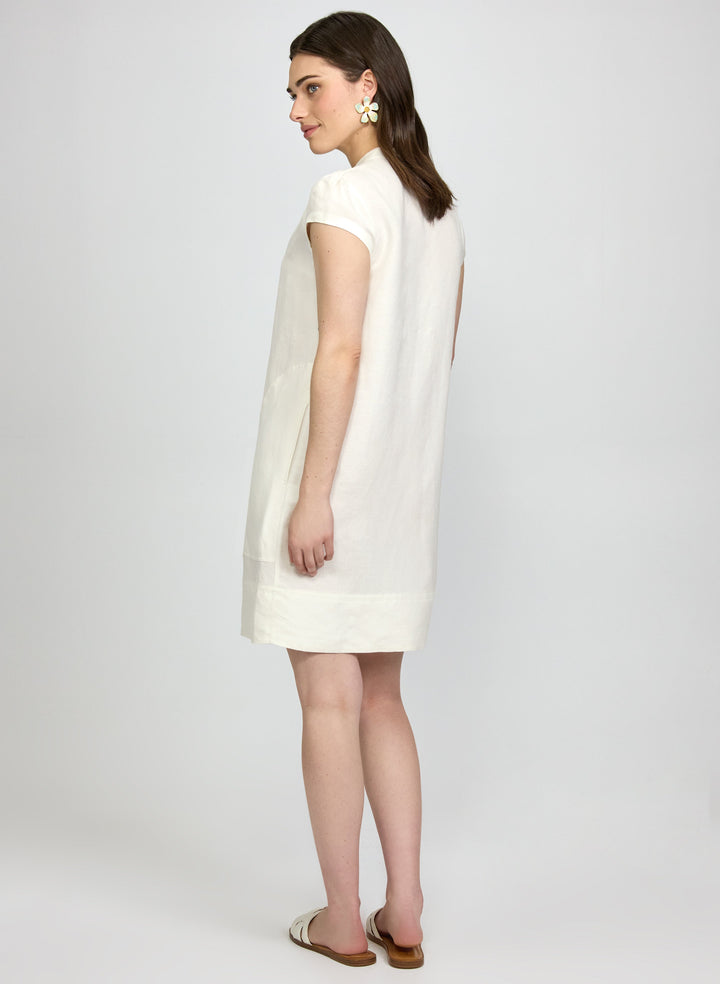 Straight Linen-Blend Dress