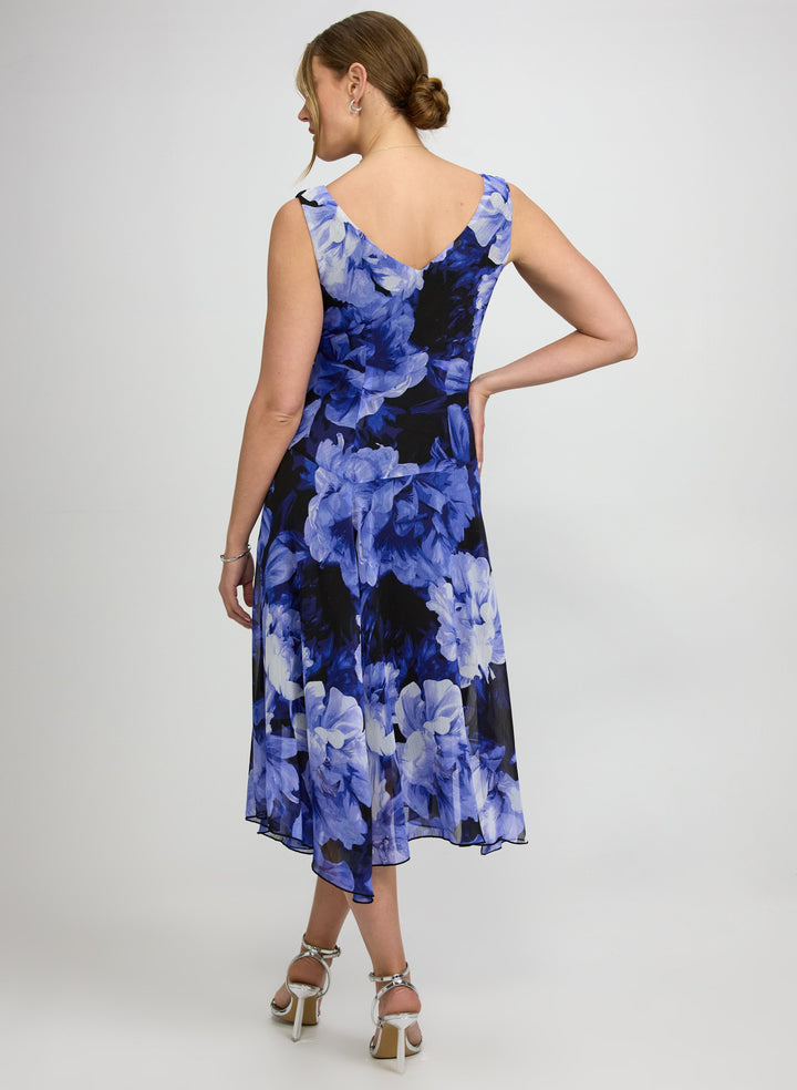 Floral Chiffon Midi Dress