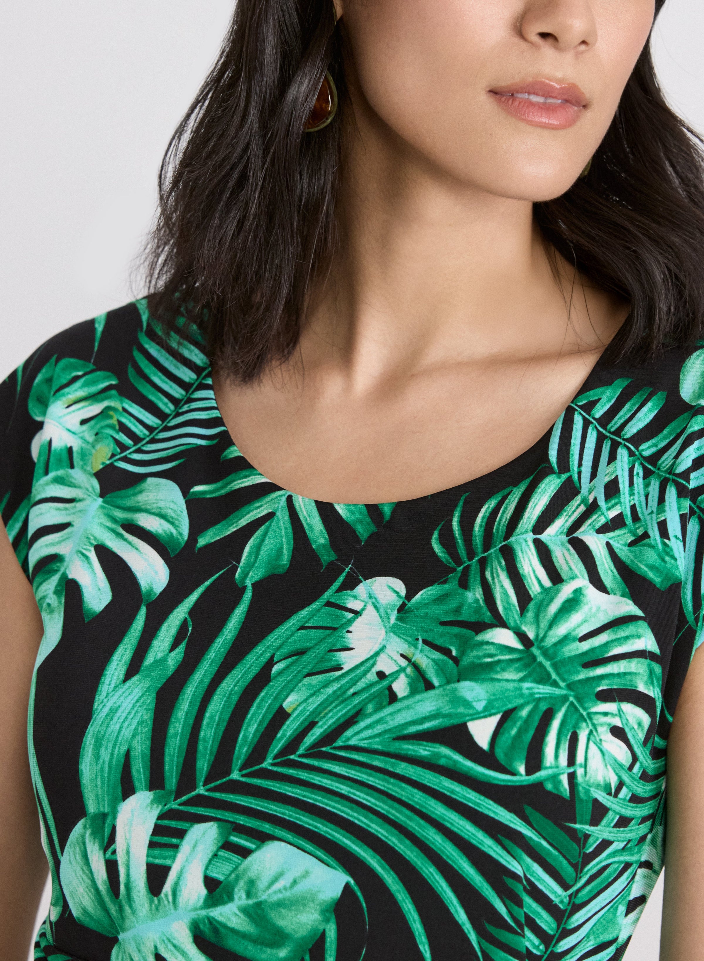 Palm Print Dress