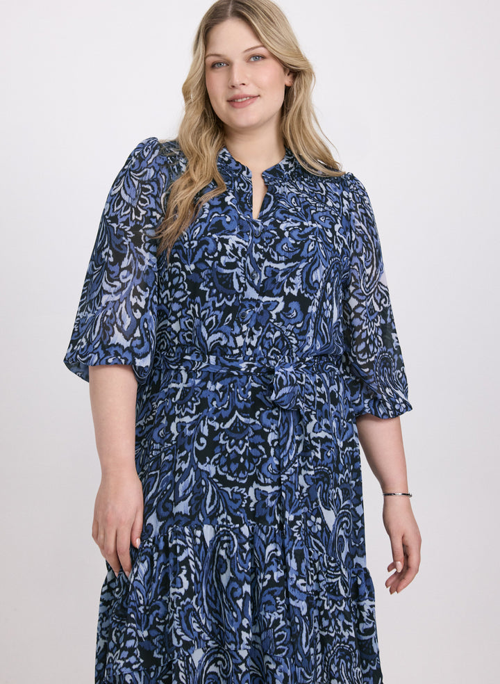 Tiered Paisley Dress