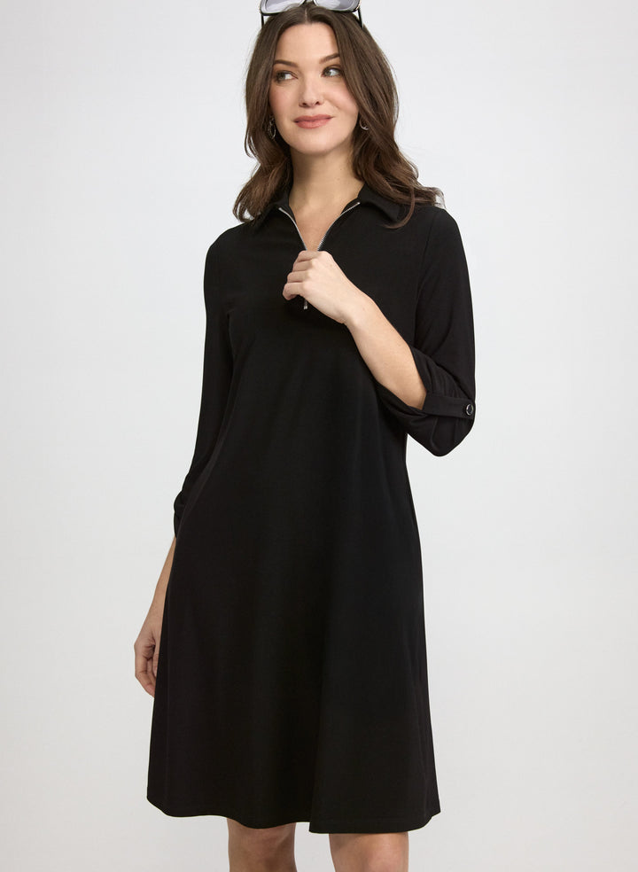 Half-Zip Jersey Dress