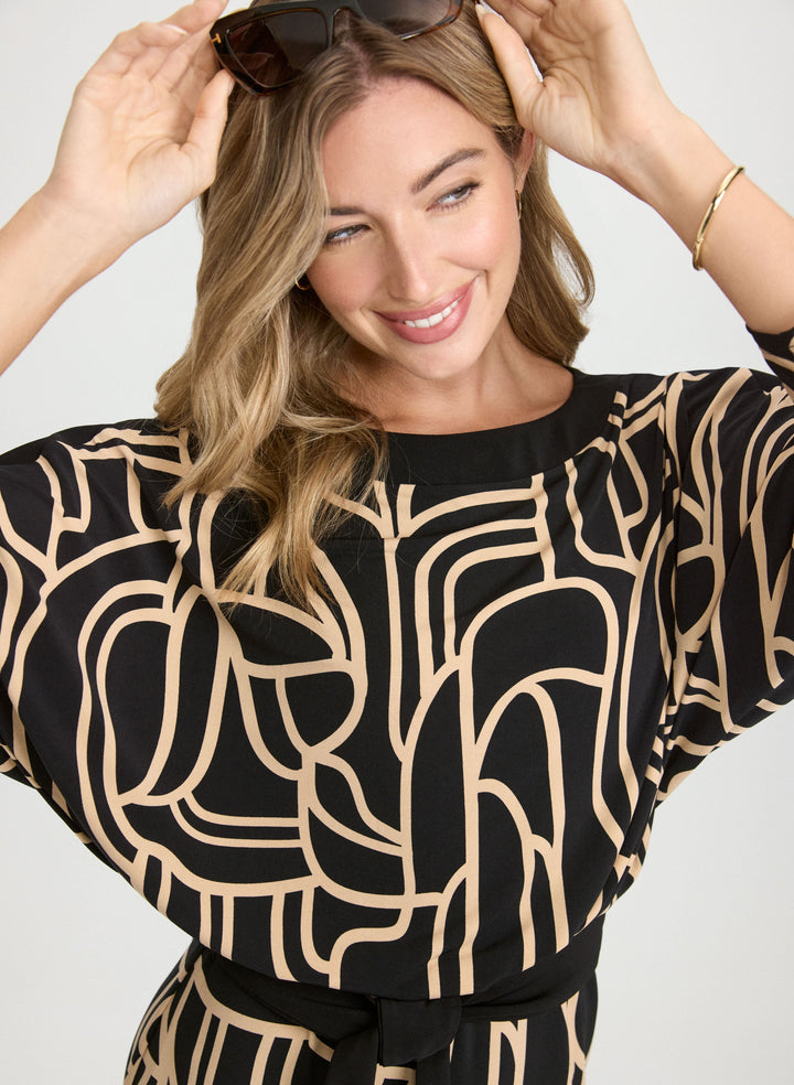 Geometric Jersey Dress