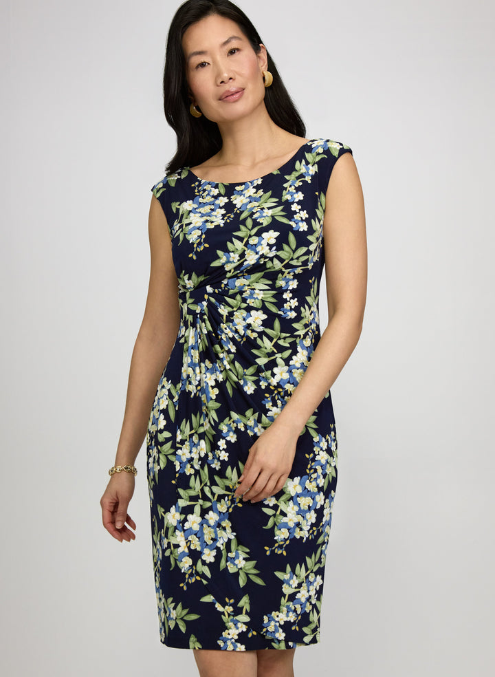 Floral Draped Dress