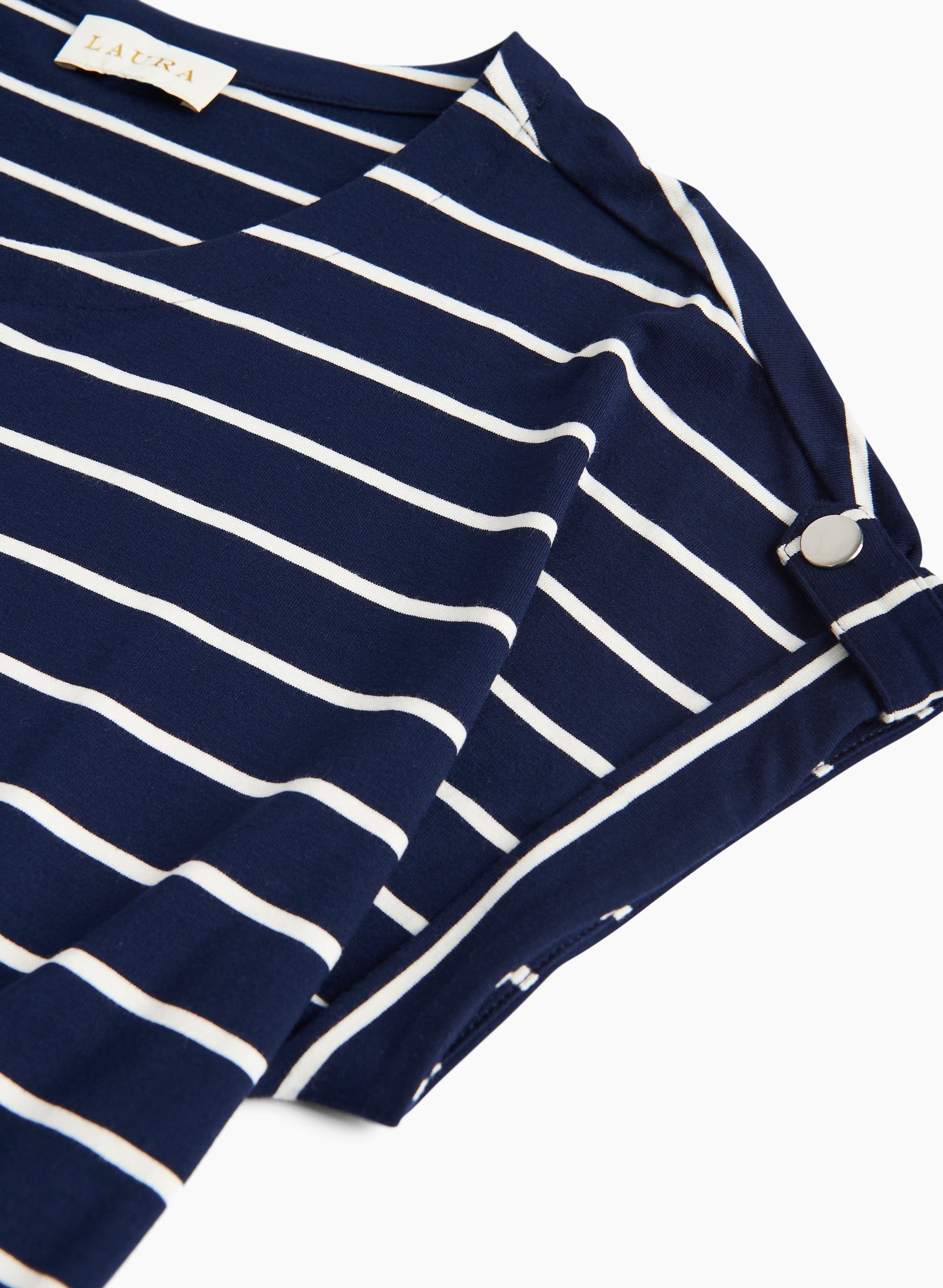 Boat Neck Stripe Print Dress
