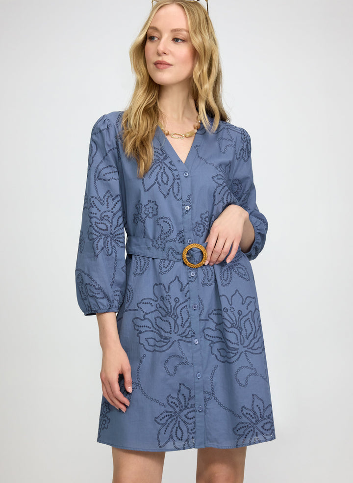 Belted Floral Dress