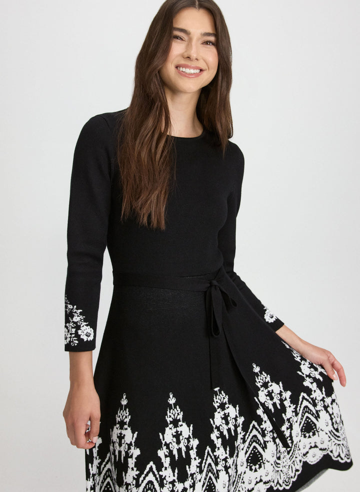 Paisley Placement Knit Dress