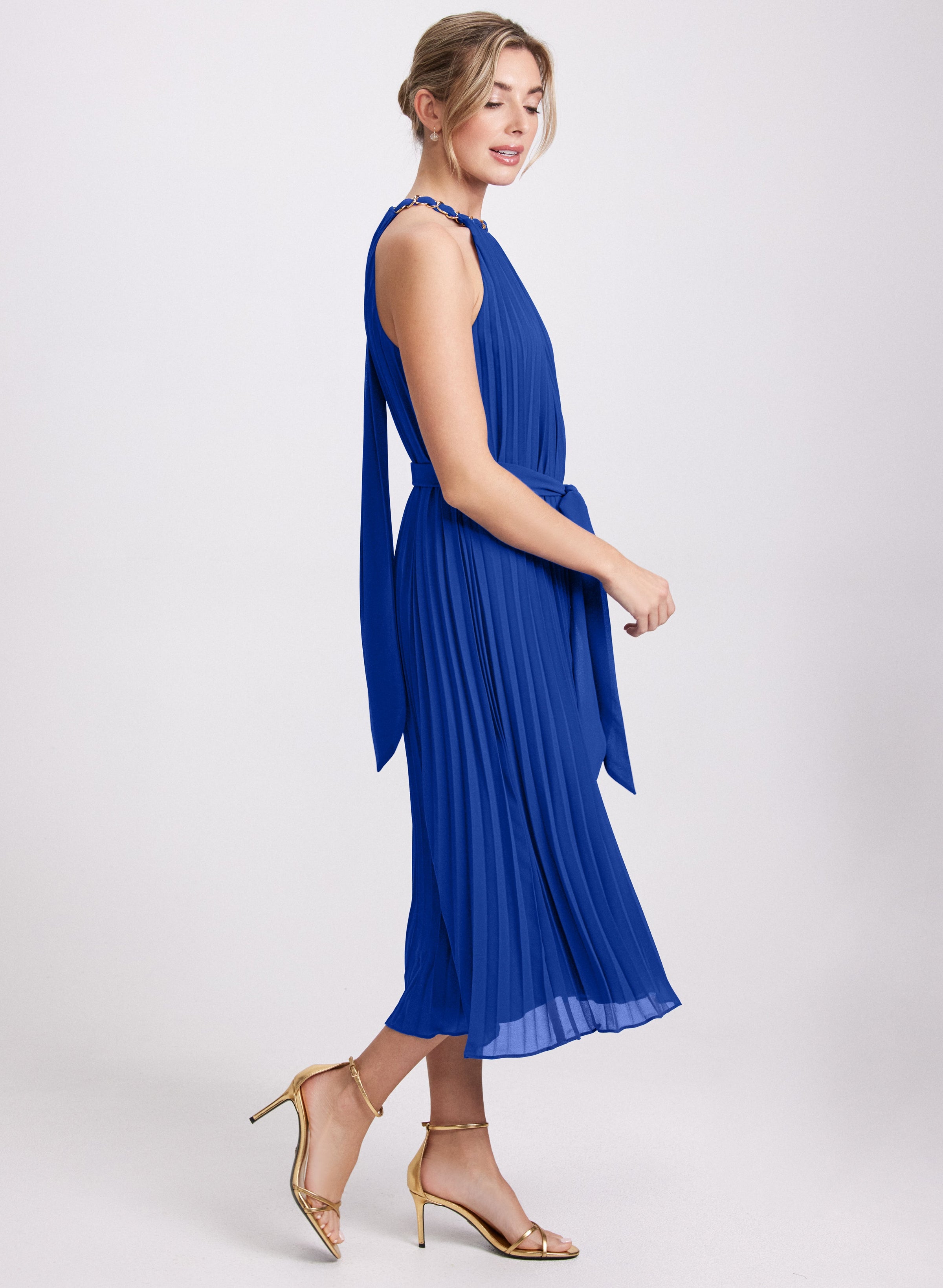 Chain Link Halter Neck Dress