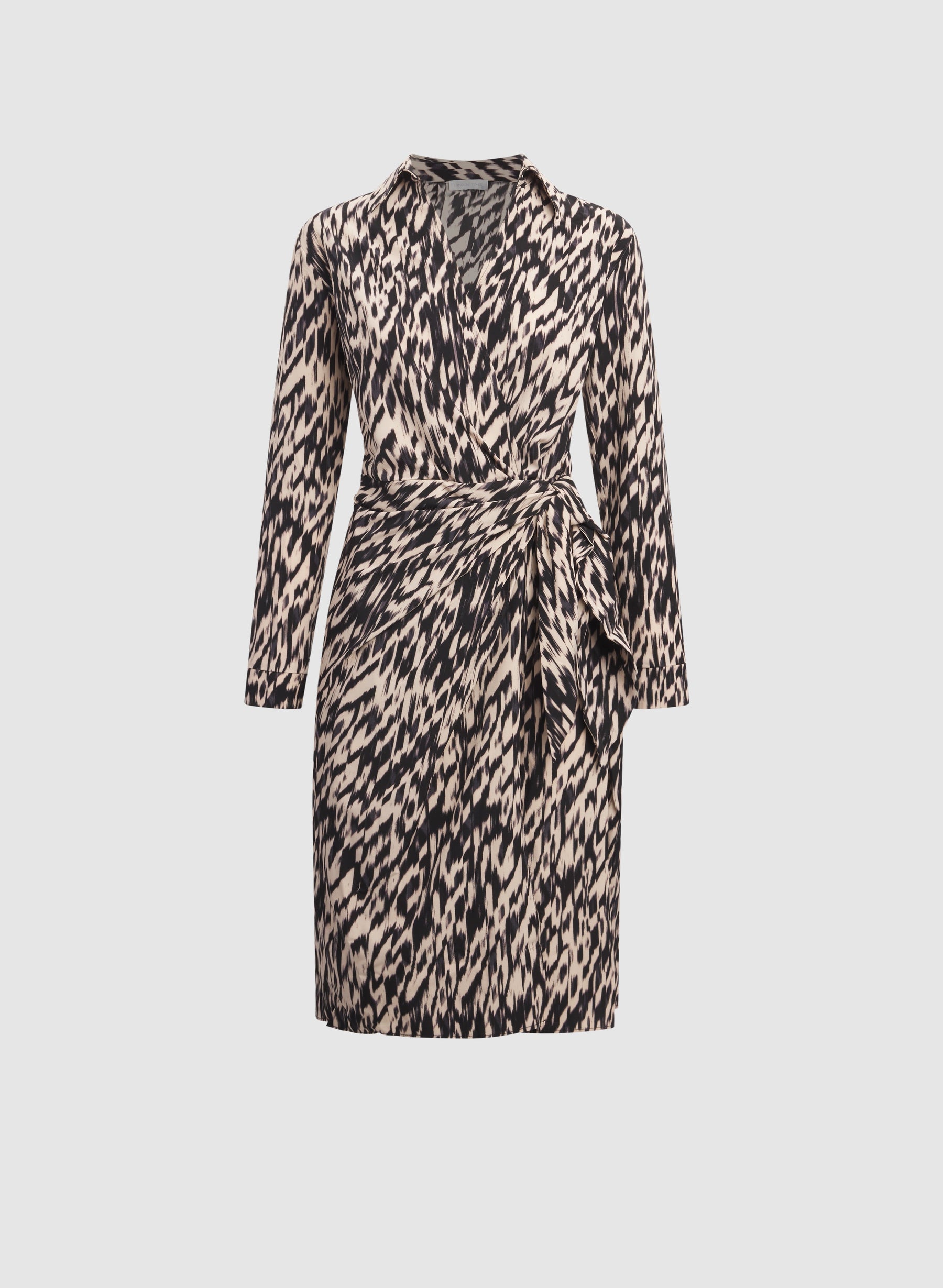 Abstract Tie-Waist Dress