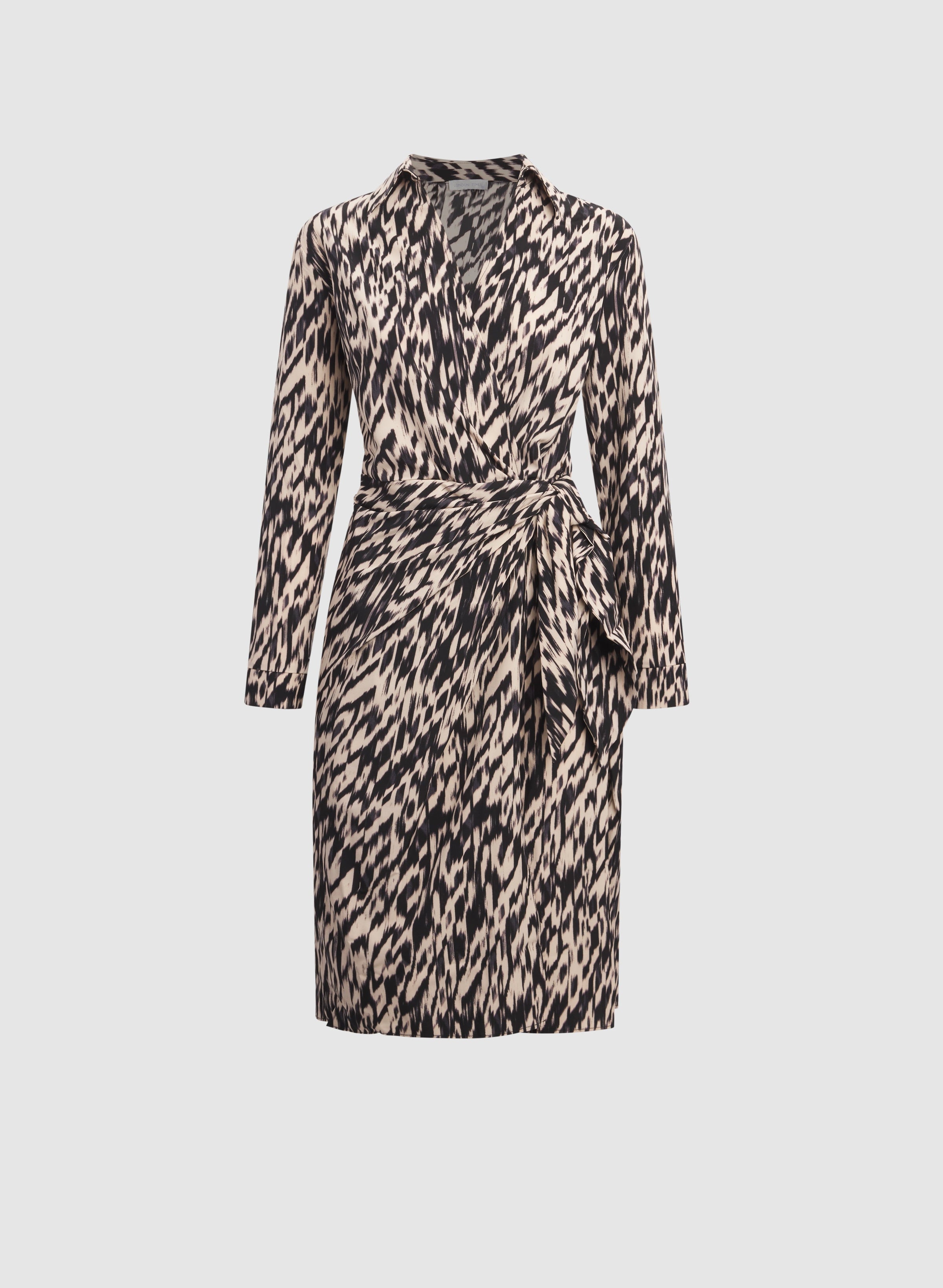 Abstract Tie-Waist Dress