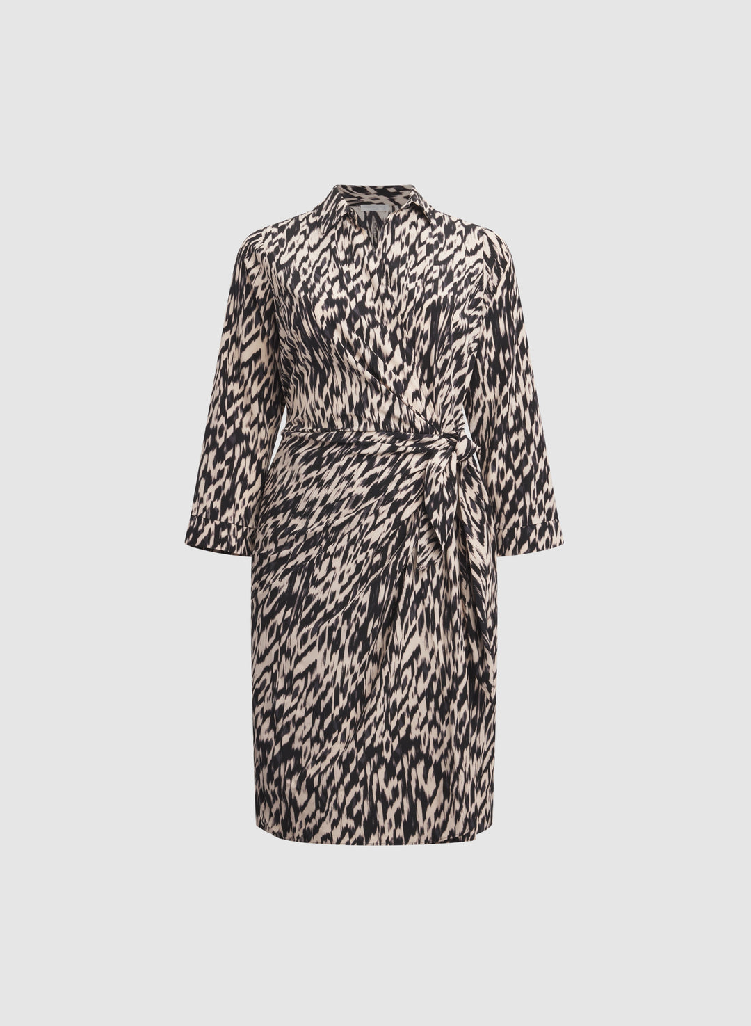 Abstract Tie-Waist Dress