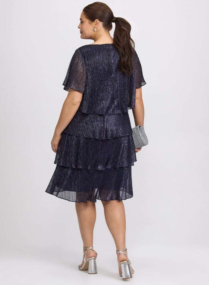 Layered Metallic Dress