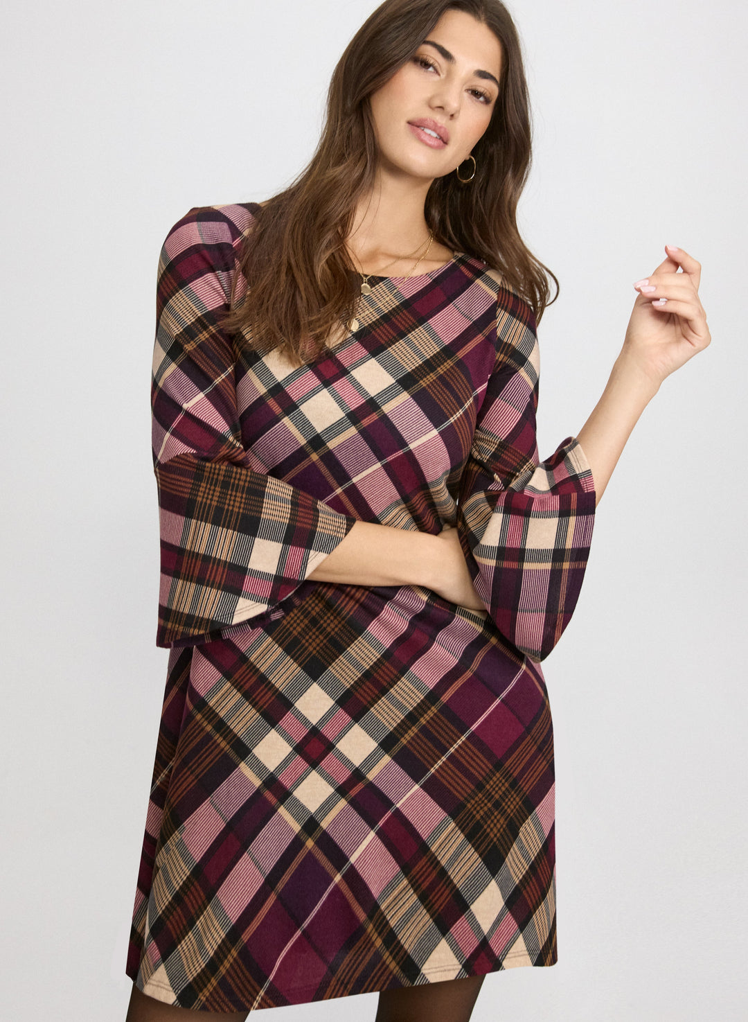 Plaid Sweater Dress