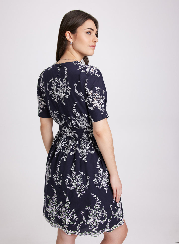 Embroidered Floral Dress