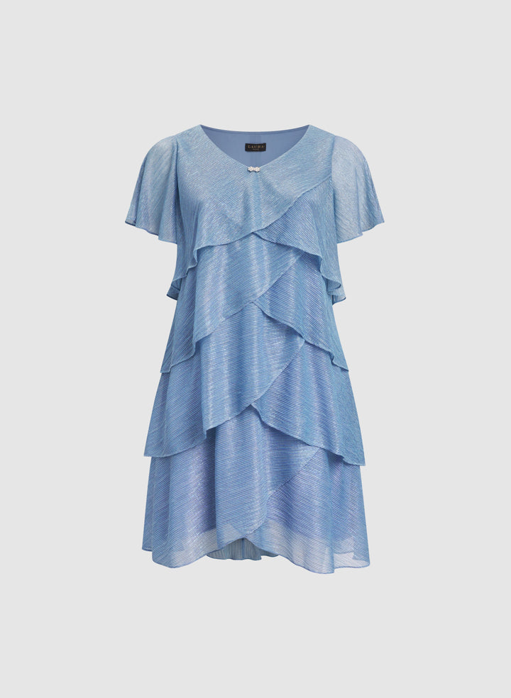 Layered Metallic Dress