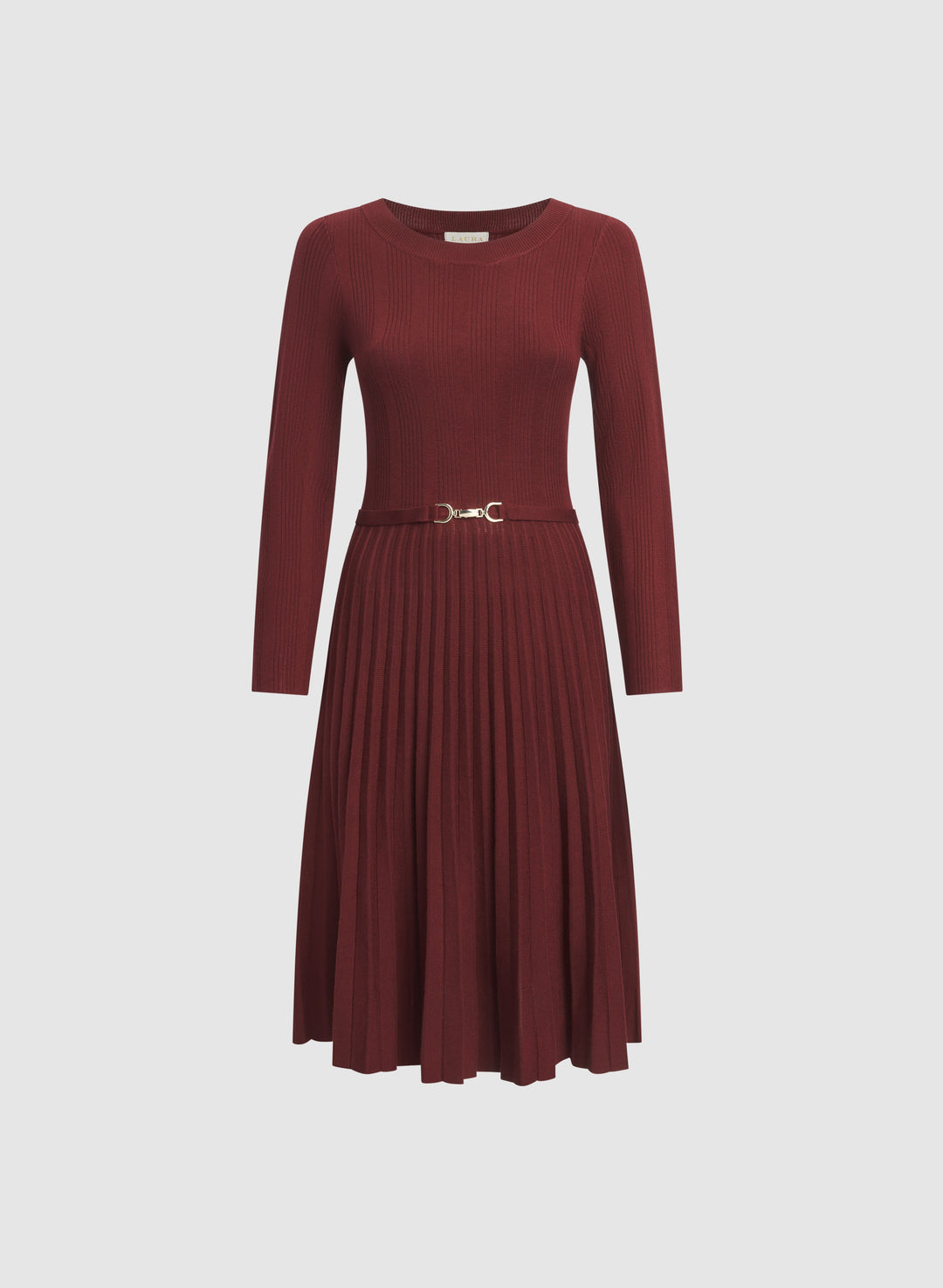Pleated Knit Dress