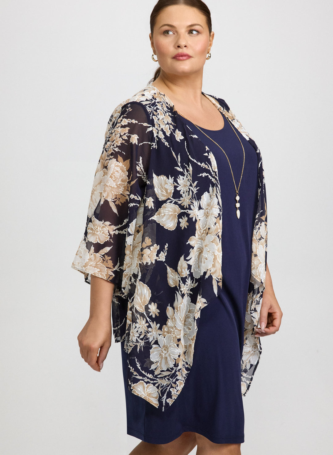 Floral Jacket & Jersey Dress