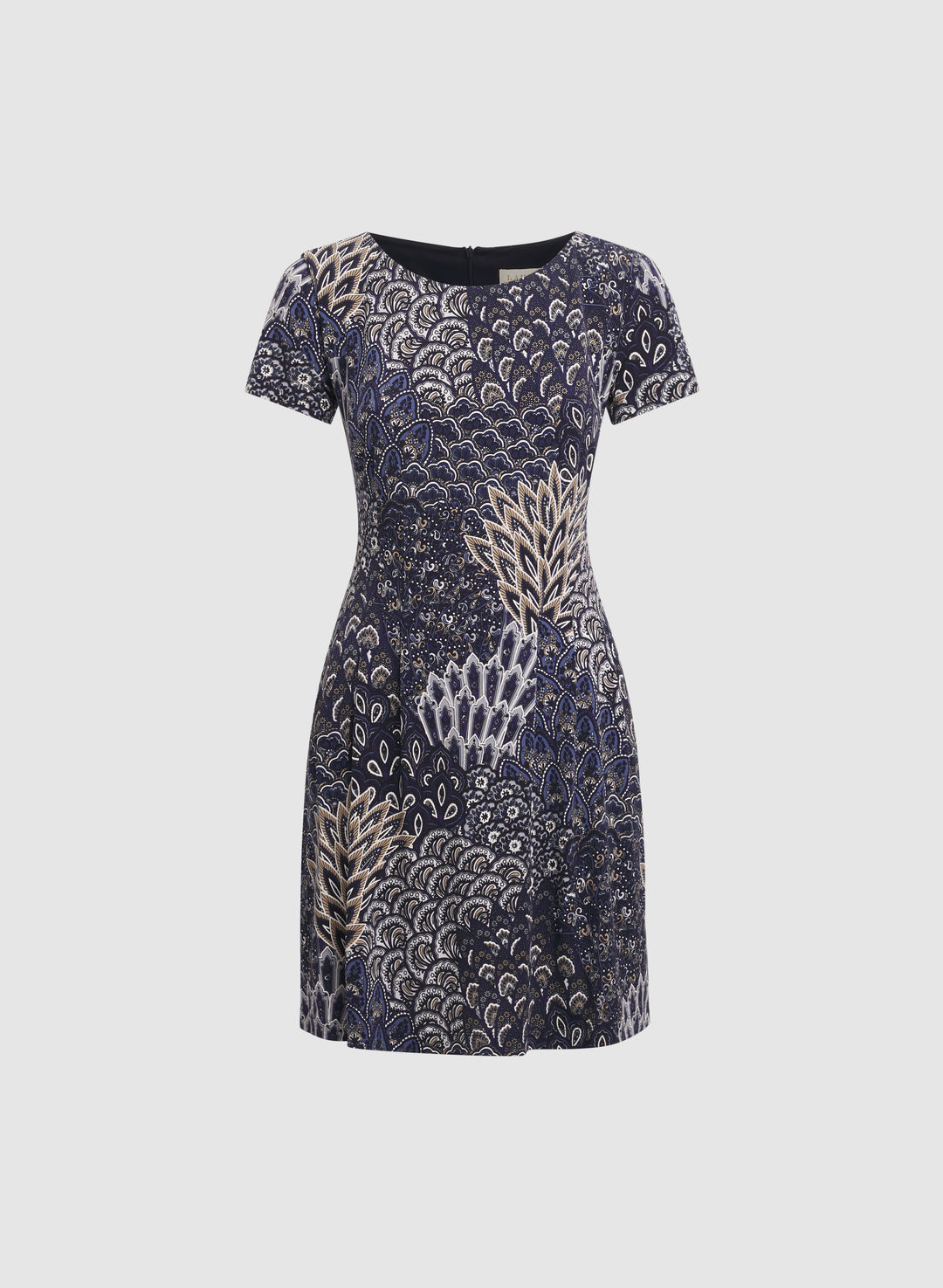 Peacock Print Dress