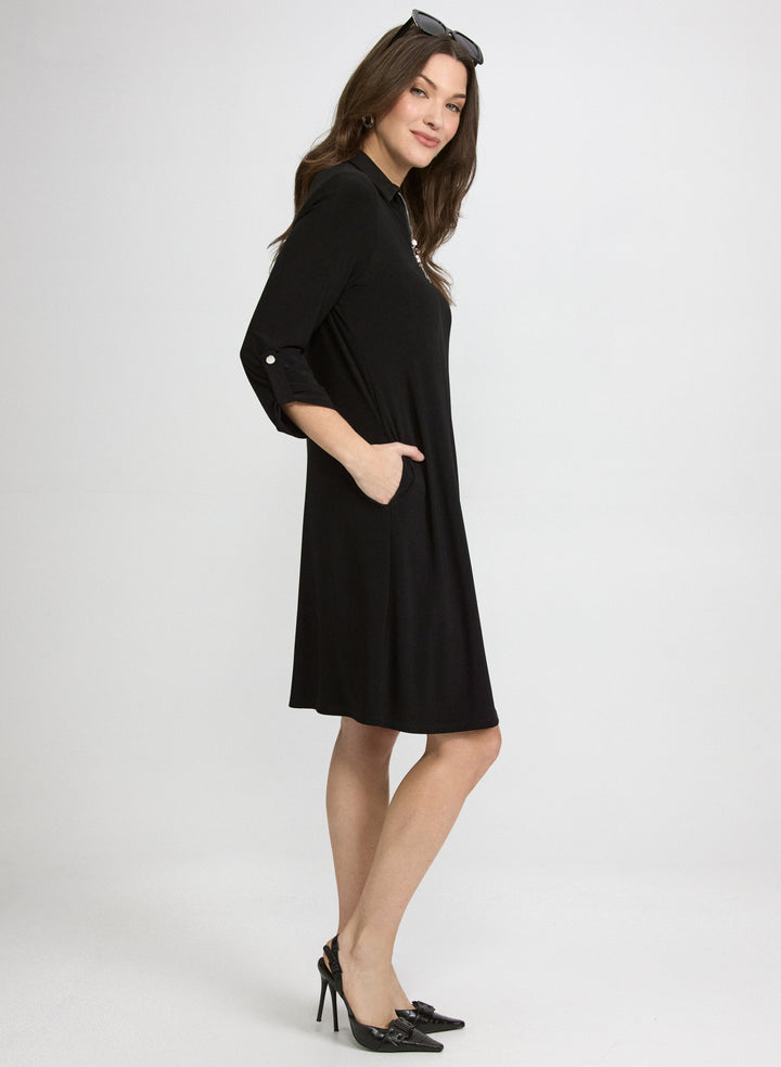 Half-Zip Jersey Dress