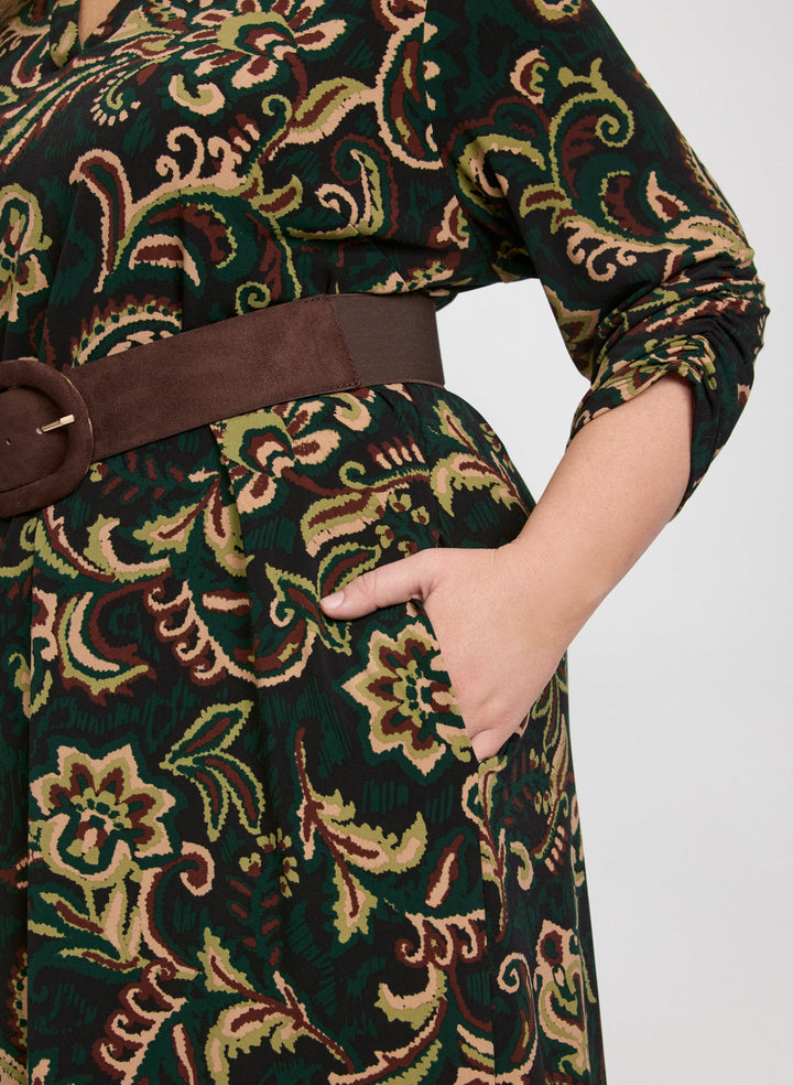 Paisley 3/4 Sleeve Dress
