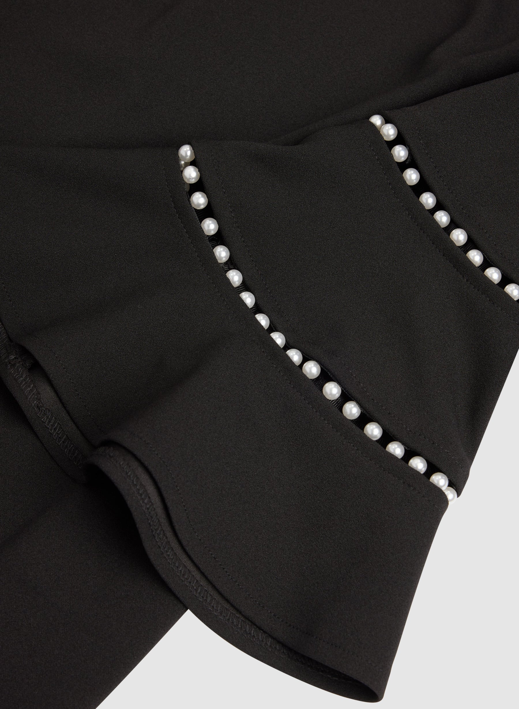 Pearl Embellished Bell Sleeve Dress