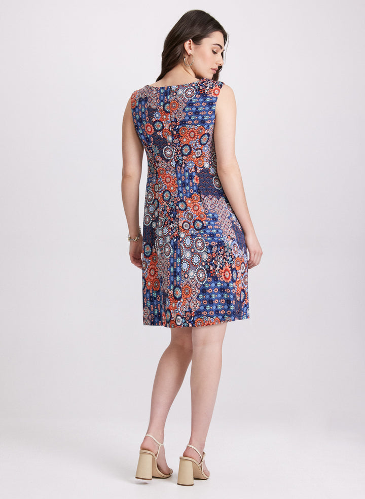 Geometric Tile Print Dress