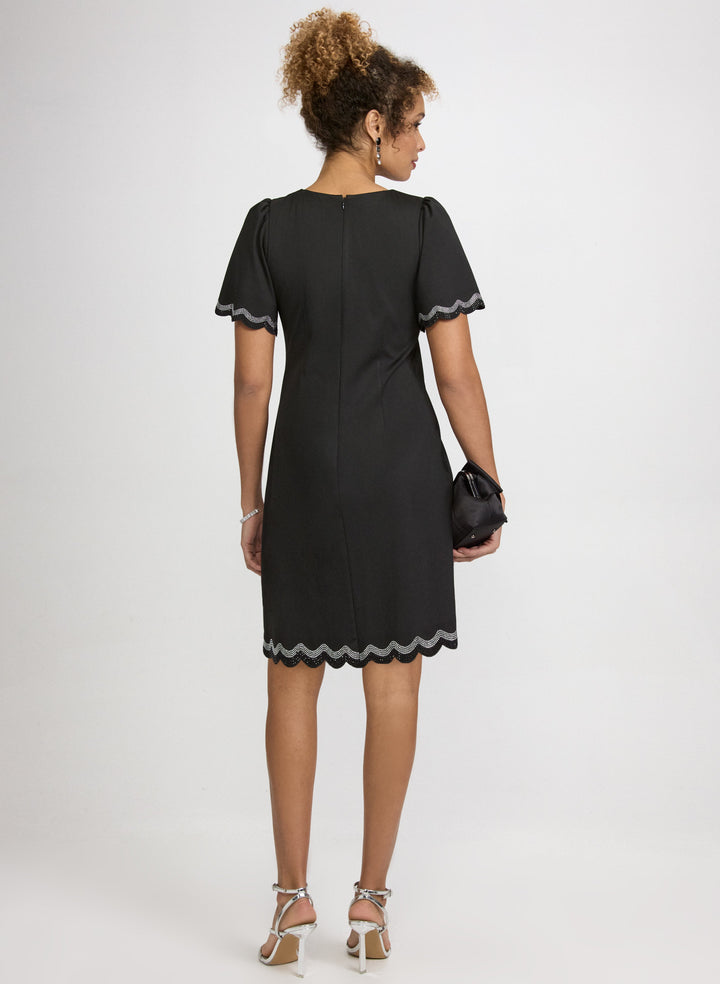Scalloped Trim Dress